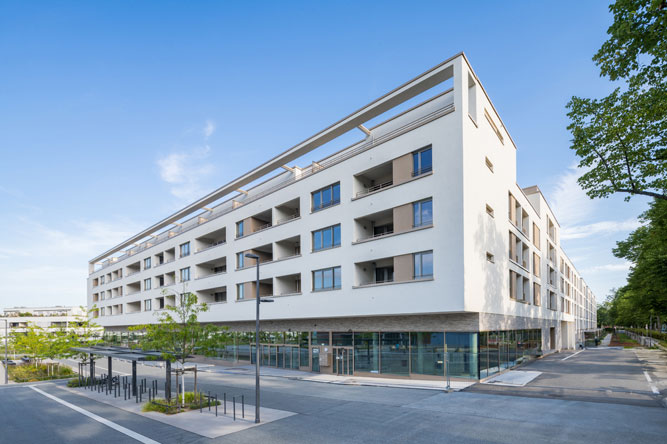 Lincoln-Siedlung Wohnbebauung mit Supermarkt und Laeden - Noack Hoefe - Darmstadt