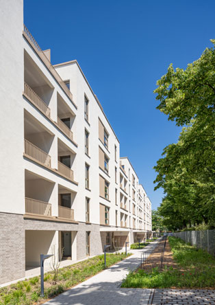 Lincoln-Siedlung Wohnbebauung mit Supermarkt und Laeden - Noack Hoefe - Darmstadt